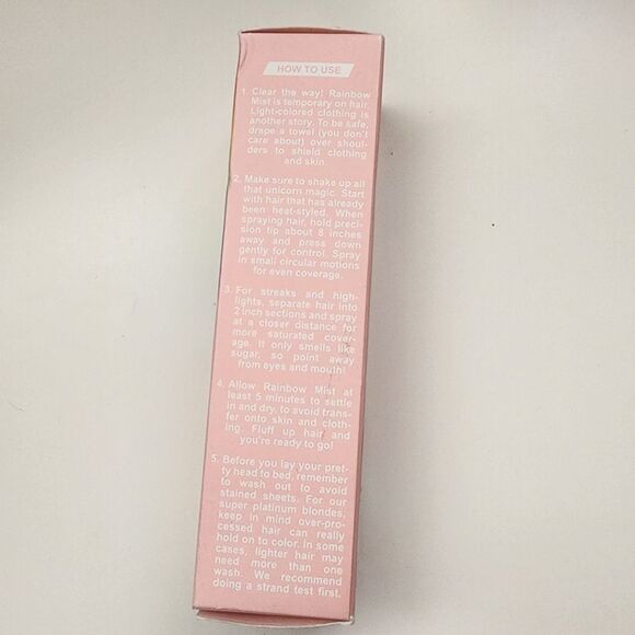 LIME CRIME UNICORN HAIR RAINBOW MIST TEMPORARY COLOR SPRAY CAN 2.5 OZ PETAL NEW - Picture 4 of 6